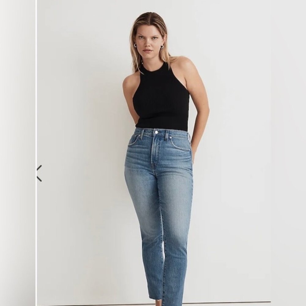 Madewell LIGHTWASH Perfect Vintage Crop Jean, Size 29, EUC